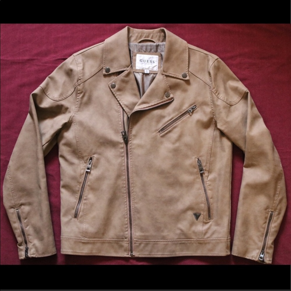 Guess Vegan Leather Moto Jacket